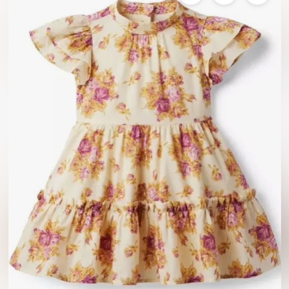 Janie and Jack Ivory Pink Floral Dress